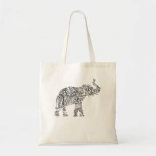 Happy Holi Festival Shirt Painted Elephant India H Tragetasche