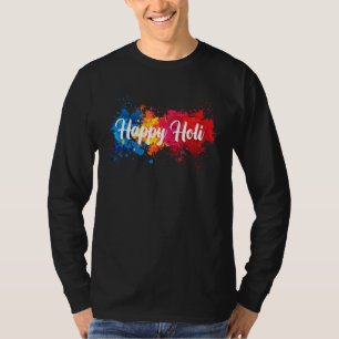 Happy Holi Frauenfamilie Kinder Cooles Paradies fü T-Shirt