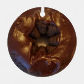 Happy Holi-Glaze Chocolate Donut Ornament Aus Metall (Vorderseite)