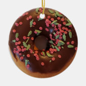 Happy Holi-Glaze Chocolate Sprinkles Donut Keramik Ornament (Vorne)