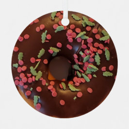Happy Holi-Glaze Chocolate Sprinkles Donut Ornament Aus Metall