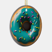 Happy Holi-Glaze | Funny Donut Puff Weihnachten Keramik Ornament (Rechts)