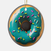 Happy Holi-Glaze | Funny Donut Puff Weihnachten Keramik Ornament (Links)