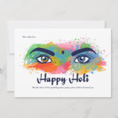 Happy Holi Grußkarte Feiertagskarte (Vorderseite)