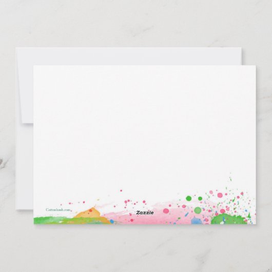 Happy Holi Grußkarte Feiertagskarte (Rückseite)