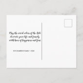 Happy Holi Hai Foto Typografie - Postkarte (Rückseite)