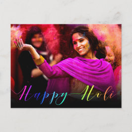 Happy Holi Hai Foto Typografie - Postkarte