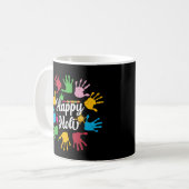 Happy Holi Hands Frische Pasta machen Kaffeetasse (Vorderseite Links)