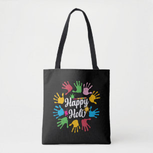 Happy Holi Hands Frische Pasta machen Tasche