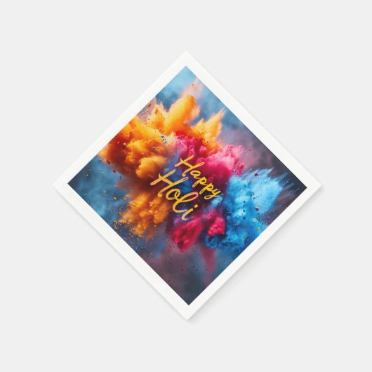 Happy Holi Napkin Serviette (Ecke)