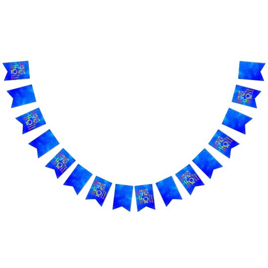 HAPPY HOLI typografie 1 Wimpelkette (Alle)