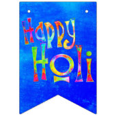 HAPPY HOLI typografie 1 Wimpelkette (Erste Fahne)