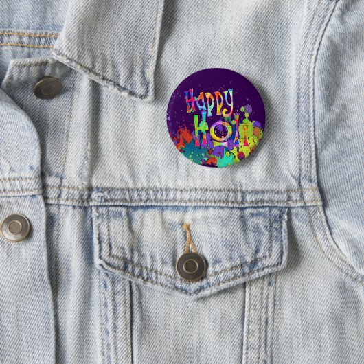 HAPPY HOLI! - Verbreitung der Holi-Botschaft Button (Beispiel)