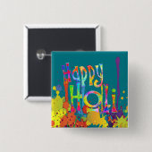 HAPPY HOLI! - Verbreitung der Holi-Botschaft Button (Vorne & Hinten)