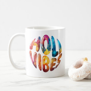 Happy Holi Vibes Hands Hindu Holi Festival Geschen Kaffeetasse