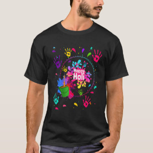 Happy Holi Women Men Kinder Farbe Indien 2022 T-Shirt