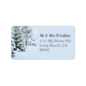 Happy Holiday Adressaufkleber (Vorne)