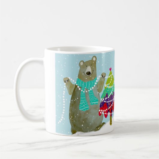Happy Holiday Bear Tasse (Links)