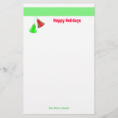 Happy Holiday Bells Briefpapier (Vorderseite)