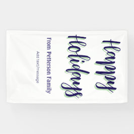 Happy Holiday Blau Grün Weihnachten stilvoll moder Banner