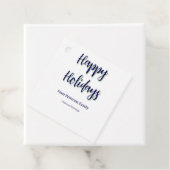 Happy Holiday Blau Grün Weihnachten stilvoll moder Geschenkanhänger (Beispiel)