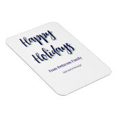 Happy Holiday Blau Grün Weihnachten stilvoll moder Magnet (Rechte Seite)