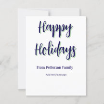 Happy Holiday Blau Grün Weihnachten stilvoll moder