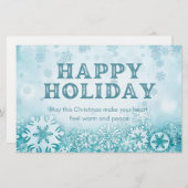 Happy Holiday Briefpapier (Vorne/Hinten)