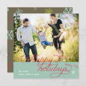 Happy Holiday Card Feiertagskarte (Vorne/Hinten)