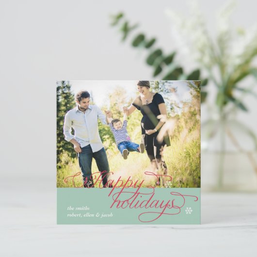 Happy Holiday Card Feiertagskarte (Stehend Vorderseite)