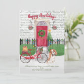 Happy Holiday Cavalier King Charles Spaniel Door (Stehend Vorderseite)