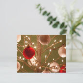 Happy Holiday - Christmas Ornaments Feiertagspostkarte (Stehend Vorderseite)