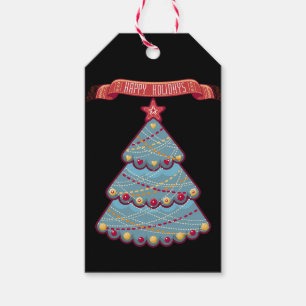 Happy Holiday/Christmas Tree/ Weihnachts-Geschenkt Geschenkanhänger