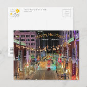 Happy Holiday, das festliche Stadtzentrum Denver C Postkarte (Vorne/Hinten)