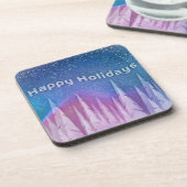 Happy Holiday Design Hard Plastic Untersetzer (Linke Seite)