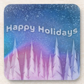 Happy Holiday Design Hard Plastic Untersetzer (Vorderseite)