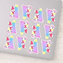 Happy Holiday Designer Polar-Bär Sticky Aufkleber