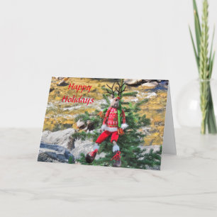 "Happy Holiday" Die Rentierkarte (5 x 7) ablegen Karte