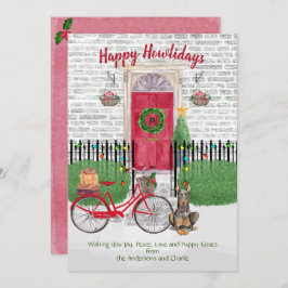 Happy Holiday Doberman Bicycle Red Door