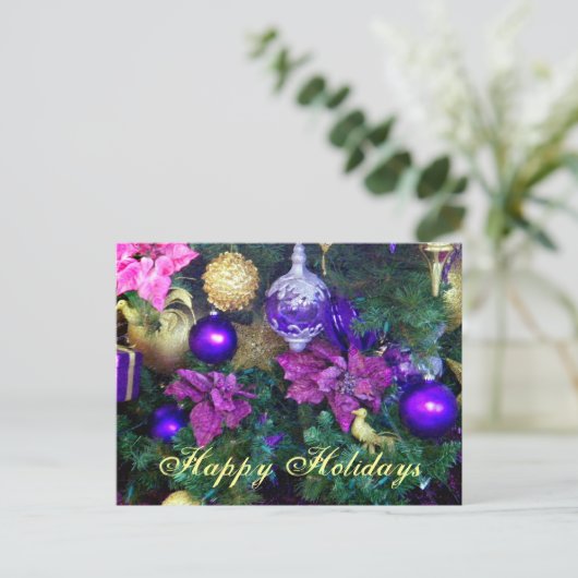 Happy Holiday Feiertagspostkarte (Stehend Vorderseite)