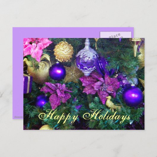 Happy Holiday Feiertagspostkarte (Vorne/Hinten)