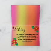 Happy Holiday Flamingo Pink Bright Begrüßung Karte (Innenseite)