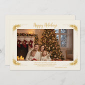 Happy holiday Flat Holiday Card Feiertagskarte (Vorne/Hinten)