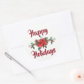 Happy Holiday floral Sticker Aquarell (Umschlag)