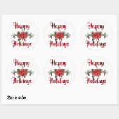 Happy Holiday floral Sticker Aquarell (Blatt)