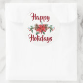 Happy Holiday floral Sticker Aquarell (Tasche)