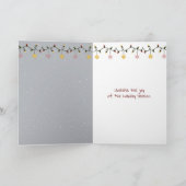 Happy Holiday German Shepherd in Snow Karte (Innenseite)