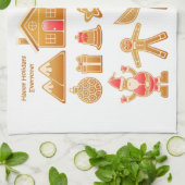 Happy Holiday Geschirrtuch (Gefaltet)