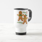 Happy Holiday Gingerbread Man Boy Girl Reisebecher (VorderseiteRechts)