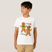 Happy Holiday Gingerbread Man Boy Girl T-Shirt (Vorne ganz)